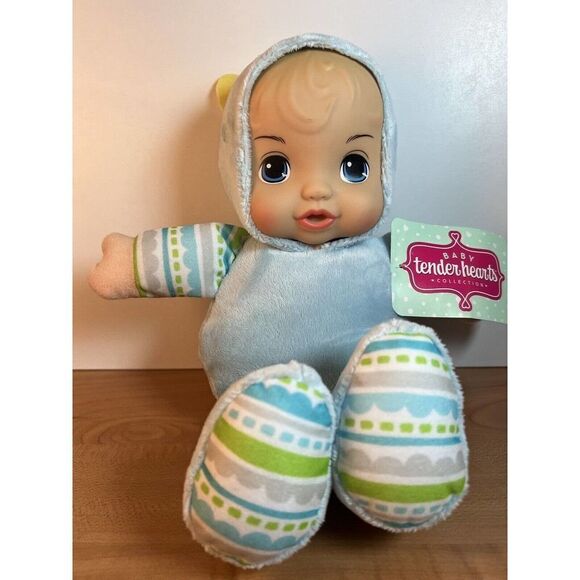 Plush Doll Baby Tender Hearts Collection Puppy Hoodie Soft Body Blue 12” NWT - Picture 4 of 9